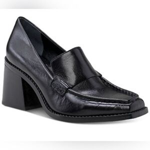 Vince Camuto Women's Segellis Block-Heel Tailored Loafers Black Size 10 Loafers